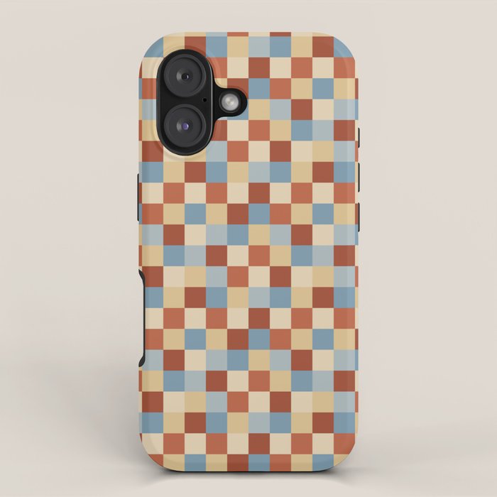 Bold Retro Checks Pattern - Small XX iPhone Case Gallery Image 1