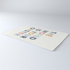 The World is Your Oyster quote, perfect for an ocean theme nursery Rug Gallery Image 3