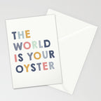 The World is Your Oyster quote, perfect for an ocean theme nursery Stationery Card Gallery Image 2