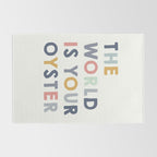 The World is Your Oyster quote, perfect for an ocean theme nursery Rug Gallery Image 2