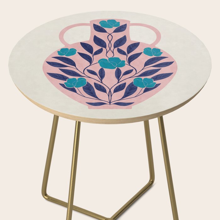 Vase with blue roses collection Side Table Gallery Image 2
