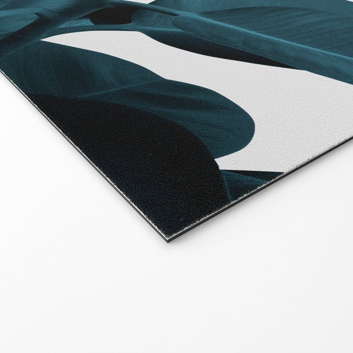 Indigo Blue Plant Leaves Welcome Mat Gallery Image 2