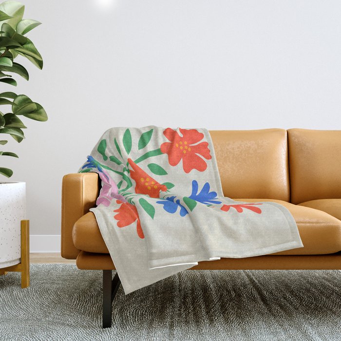 Flower Market 01: London Throw Blanket Gallery Image 1