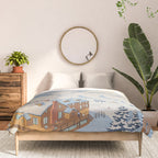 Ski Alta Vintage Travel Poster Comforter Gallery Image 3