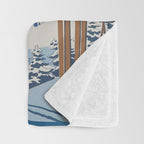 Ski Alta Vintage Travel Poster Throw Blanket Gallery Image 3