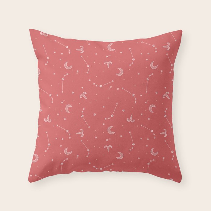 Aries Constellation Throw Pillow Gallery Image 6