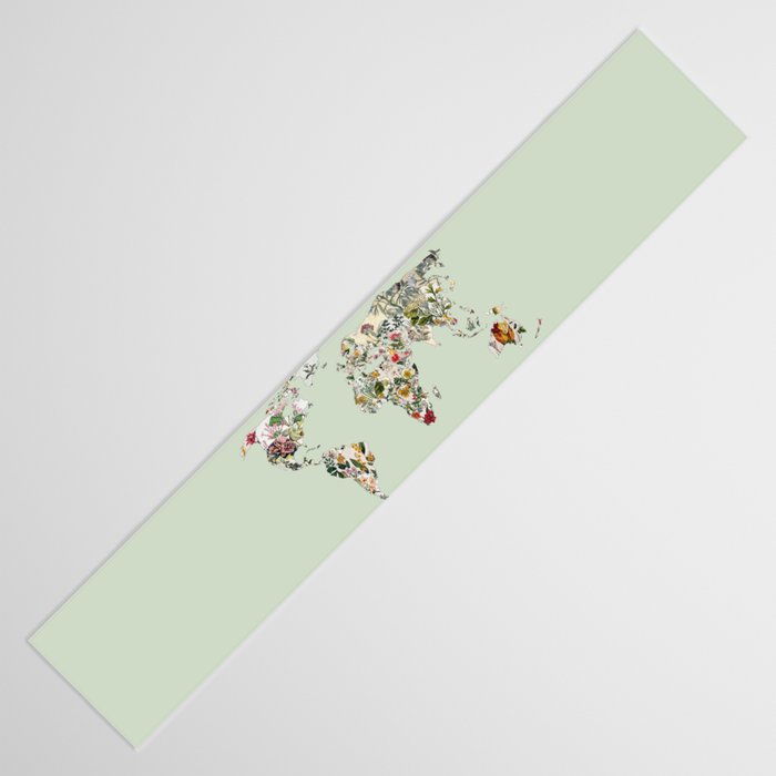 Vintage Botanical World Green Table Runner Gallery Image 3