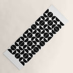 Mid Century Modern Geometric 04 Black Yoga Mat Gallery Image 1
