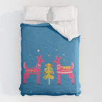 Festive Deers In Hot Pink Comforter Gallery Image 6