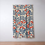 Winter Berries and Blue Window Curtain Gallery Image 3
