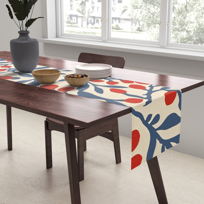 Winter Berries and Blue Table Runner Gallery Image 2
