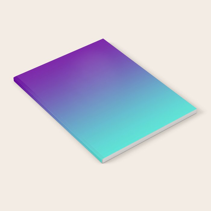 Violet Purple and Turquoise Ombre Notebook Gallery Image 2