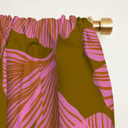 Pink Ginkgo Leaf Pattern Window Curtain Gallery Image 2