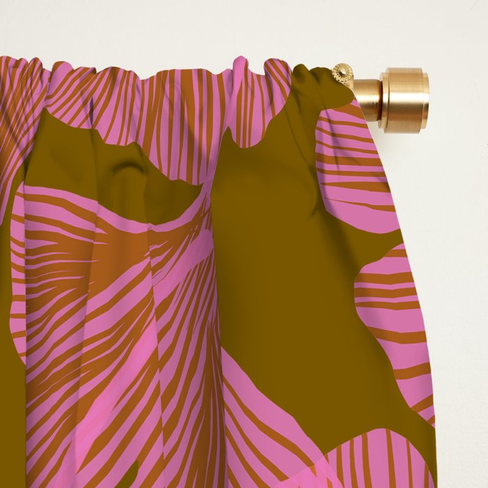 Pink Ginkgo Leaf Pattern Window Curtain Gallery Image 2