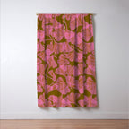 Pink Ginkgo Leaf Pattern Window Curtain Gallery Image 3