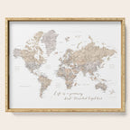 Life is a jouney best travelled together, world map, "Abey" Serving Tray Gallery Image 1