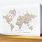Life is a jouney best travelled together, world map, "Abey" Wall Mural Gallery Image 2