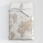 Life is a jouney best travelled together, world map, "Abey" Duvet Cover Gallery Image 6