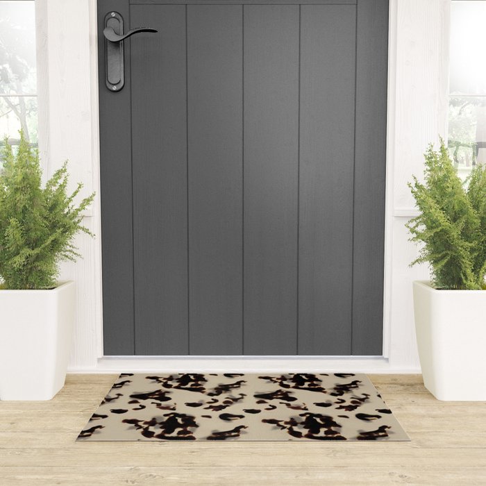 Chic Tortoise Shell on Ivory Welcome Mat Gallery Image 3