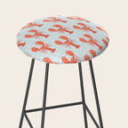 Vintage lobster sea food cartoon pattern Stool Gallery Image 2