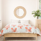 Vintage lobster sea food cartoon pattern Duvet Cover Gallery Image 3
