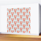 Vintage lobster sea food cartoon pattern Wall Mural Gallery Image 2