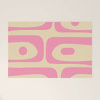 Mid Century Modern Retro Abstract Minimalist Piquet Pink Pattern Welcome Mat Gallery Image 1