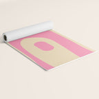 Mid Century Modern Retro Abstract Minimalist Piquet Pink Pattern Yoga Mat Gallery Image 2