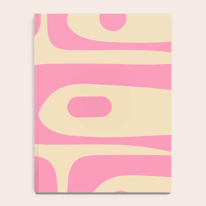 Mid Century Modern Retro Abstract Minimalist Piquet Pink Pattern Notebook Gallery Image 4