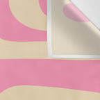 Mid Century Modern Retro Abstract Minimalist Piquet Pink Pattern Wall Tapestry Gallery Image 3