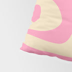 Mid Century Modern Retro Abstract Minimalist Piquet Pink Pattern Pillow Sham Gallery Image 4