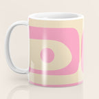 Mid Century Modern Retro Abstract Minimalist Piquet Pink Pattern Coffee Mug Gallery Image 3