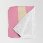 Mid Century Modern Retro Abstract Minimalist Piquet Pink Pattern Throw Blanket Gallery Image 3