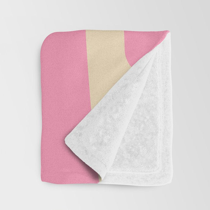 Mid Century Modern Retro Abstract Minimalist Piquet Pink Pattern Throw Blanket Gallery Image 3