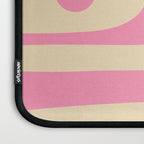 Mid Century Modern Retro Abstract Minimalist Piquet Pink Pattern Laptop Sleeve Gallery Image 3