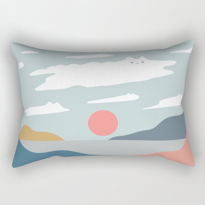 Cat Landscape 23 Rectangular Pillow Gallery Image 1