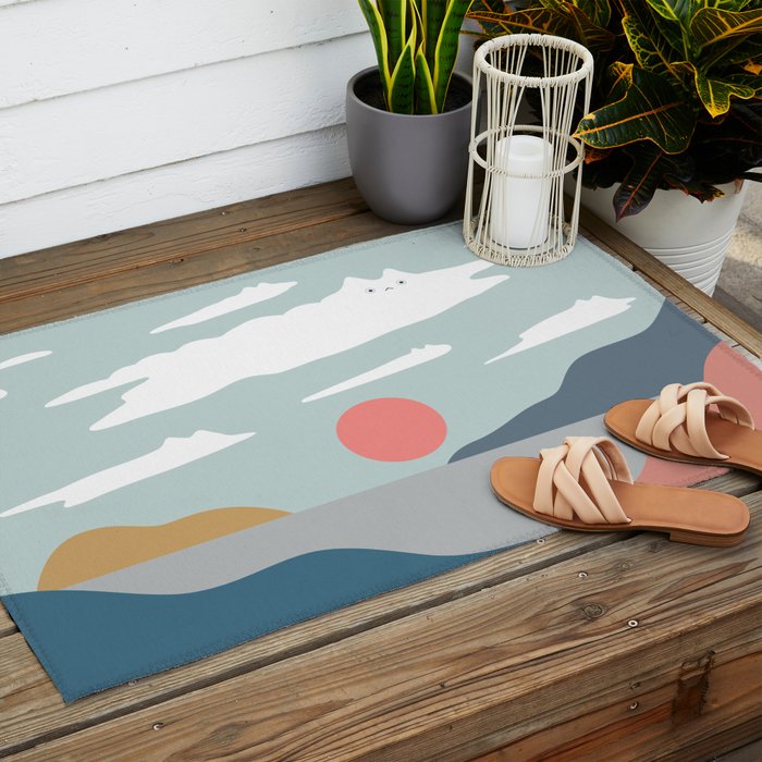 Cat Landscape 23 Outdoor Rug Gallery Image 2