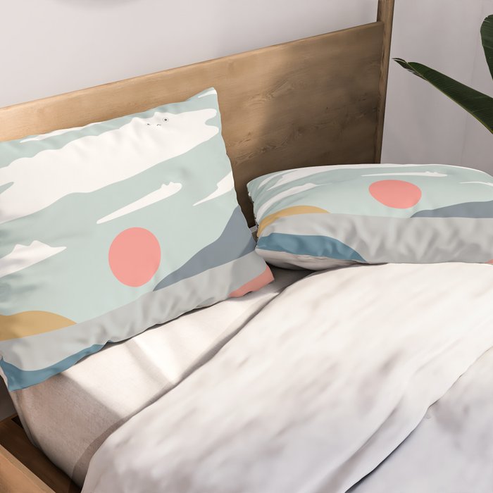Cat Landscape 23 Pillow Sham Gallery Image 2