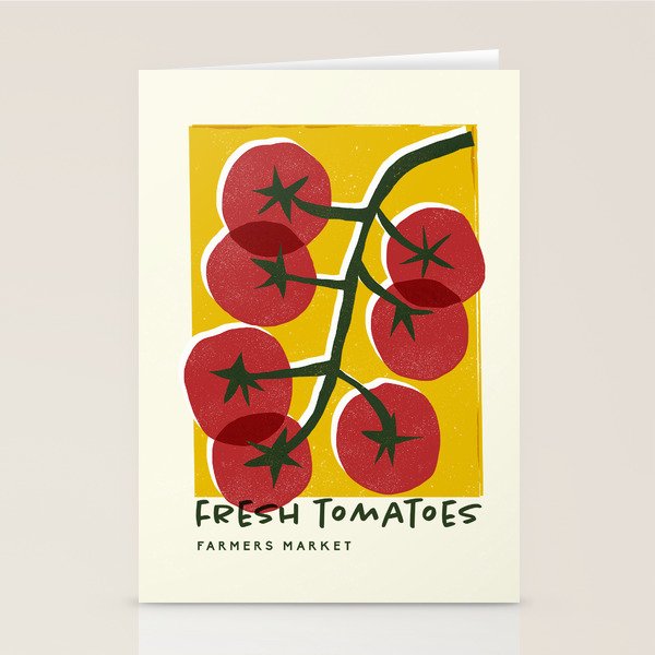 Fresh Tomatoes, Farmers Market Stationery Card Gallery Image 1