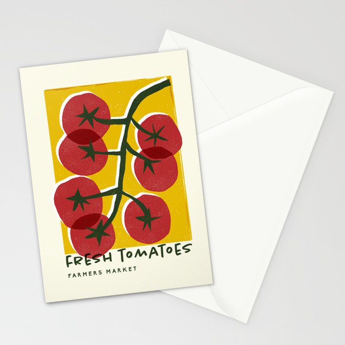 Fresh Tomatoes, Farmers Market Stationery Card Gallery Image 2