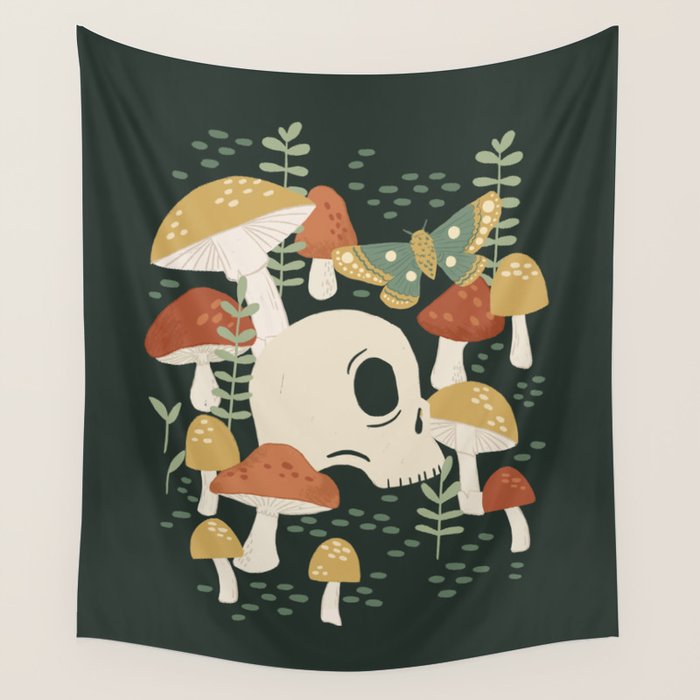 Death Mushrooms Wall Tapestry Gallery Image 1