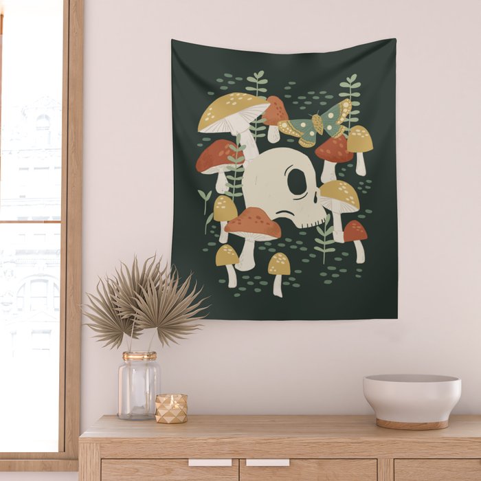 Death Mushrooms Wall Tapestry Gallery Image 2