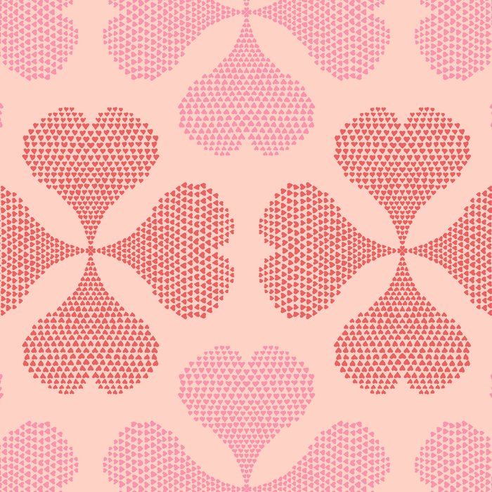 Lucky in love heart clover pattern red and pink Coffee Mug Gallery Image 2