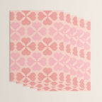 Lucky in love heart clover pattern red and pink Wrapping Paper Gallery Image 3