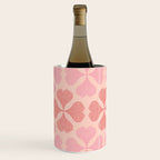 Lucky in love heart clover pattern red and pink Wine Chiller Gallery Image 3