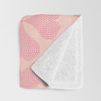 Lucky in love heart clover pattern red and pink Throw Blanket Gallery Image 3