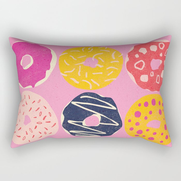 Dozen Doughnuts Rectangular Pillow Gallery Image 2