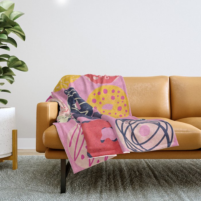 Dozen Doughnuts Throw Blanket Gallery Image 1