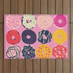 Dozen Doughnuts Outdoor Rug Gallery Image 1