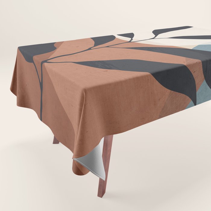 Abstract Art Tropical Leaf Tablecloth Gallery Image 1